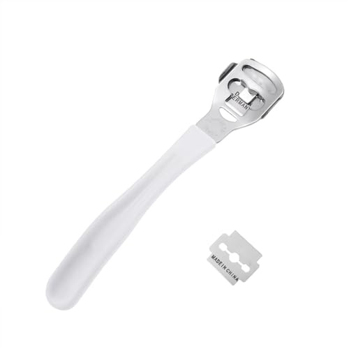 Edelstahl Fuß Nagelhaut Harte Haut Ferse Rasierer Raspel Cutter Pediküre Kit mit 10 Stück Klingen