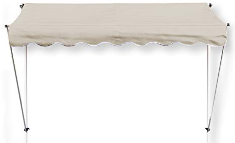GRASEKAMP Qualität seit 1972 Klemmmarkise Ontario 205x130cm Sand Beige Balkonmarkise höhenverstellbar von 200cm-320cm