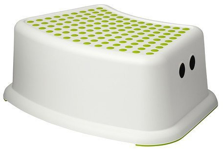 Kids Bathroom Booster Step Stool anti slip - Blue, Green, Grey, Pink (Green)