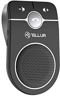 TELLUR CK-B1 Kit Main Libre Voiture Bluetooth, Allumage et Connexion Automatique, Kit Bluetooth pour Le Pare Soleil, Microphone avec Annulation d'Écho et de Bruit, Vocale Siri et Google, Multipoint