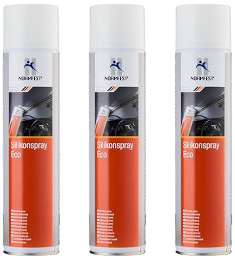 Normfest Silikonspray ECO – Pflege- & Gleitmittel für Kunststoff & Gummi | Schutz vor Quietschen, Anfrieren & Versprödung | Wasserabweisend & temperaturbeständig –25°C bis +80°C, 3x 600ml