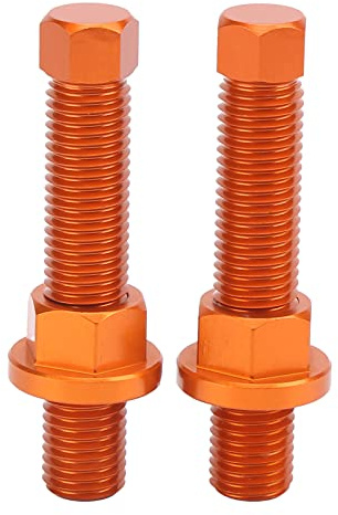 KIMISS Pernos de Ajuste de Cadena, 2 Pernos de Ajuste de Cadena 50304040100 Accesorio de Repuesto Apto para SX SXF EXCF SXS SMC(B (Naranja))