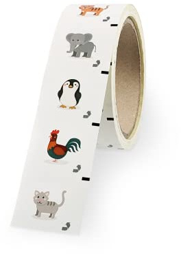 Tier Aufkleber Set für Kinder 15 Motive 500 Stück auf Rolle Sticker Belohnungssticker Motivationsaufkleber Für Jungen und Mädchen Kindergeschenk Motivaufkleber Stickeralbum signodoo