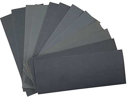 1200 to 5000 Assorted Grit Sandpaper, 23 x 9 cm,30 Pieces Wet and Dry Assorted Sanding Sheets for Automotive Sanding Wood Furniture Finishing