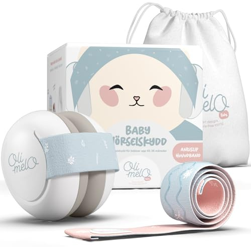 Oli-Melo Baby Ear Defenders : Noise Cancelling Protection up to 34 dB UKCA certified - Adjustable non-slip headbands - Baby Headphones for Infant, Newborn & Toddlers up to 36 months