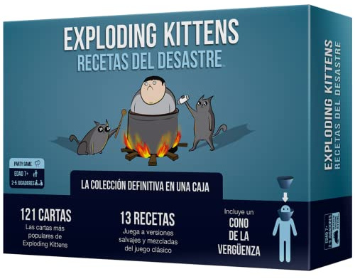 Asmodee Exploding Kittens Recetas del Desastre, La Colección Definitiva | Con Las Mejores Cartas de Expansiones y 13 Nuevos Modos de Juego, A Partir de 7 Años, De 2 a 5 Jugadores, 15 Minutos, Español