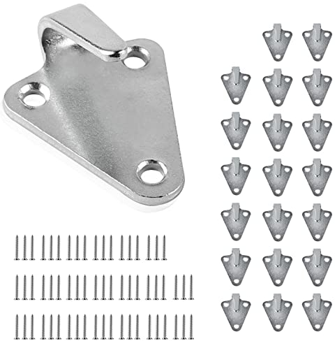 EFUTURETIME 20 Ganchos para Lona Ganchos de Red con 60 Tornillos de Acero Inoxidable Ganchos de Fijación de Acero Galvanizado para Redes de Remolque, Lonas, Carga Segura