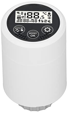 ANGGREK Smart Radiator Valve,Smart,Smart Radiator Valve Intelligent Thermostat Valve Mobile App Control Radiator Controller for Zigbee