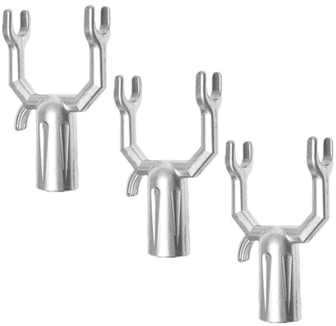 Cabilock Lot De 3 Têtes De Fourchettes pour Pôles De Vêtements en Alliage D'Aluminium Accessoires De Remplacement pour Organisateur De Placard Support Pratique pour Suspension De Vêtements À Domicile
