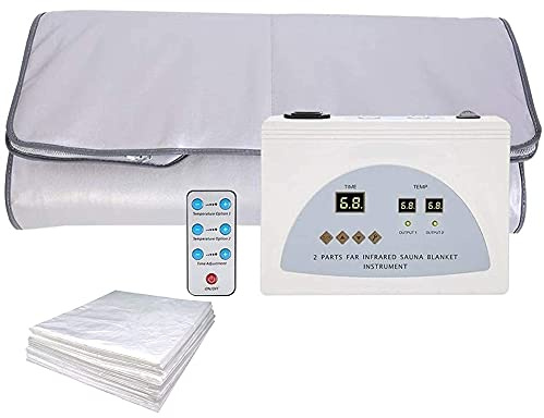 XJZHANG Sauna Blanket and Sauna Bags, Far Infrared Sauna Heating Blanket Body Shape Detox Slimming Fitness Machine,Plastic Sheeting for Body Wrap 50pcs
