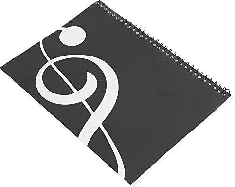 VGEBY Notenheft, 50 Seiten, Notationsnotizbuch, Einzigartiger Einband, Notenheft, Musikmanuskript, Briefpapier, Notenpapier-Notizbücher für Songschreiber oder Amateure (Schwarzes [Luggage
