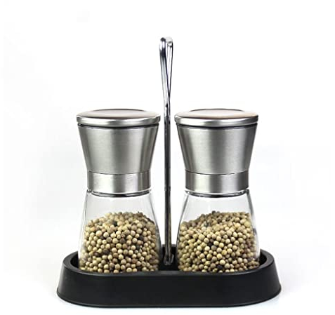 NEBE Macinapepe Pepe Set macina Sale e Pepe in Acciaio Inossidabile da 2, macina Pepe Premium, macina Pepe, Set macina Sale e Pepe. Macinapepe Manuale Macinaspezie