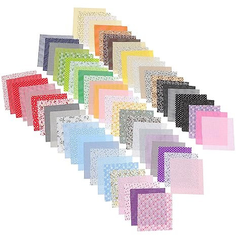 TEHAUX 70blätter Baumwoll-patchwork Stoffe Bedruckte Patchwork Stoffe Für Kreative Näharbeiten Für Quilten Bastelprojekte Und Handarbeiten