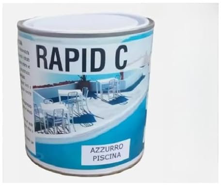 Generico Esmalte de pintura al clorocauccio para interior de piscinas y bañeras de cemento (blanco, 1 kg)