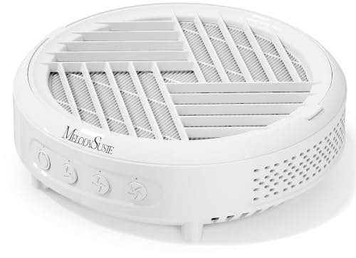 MelodySusie Portable Aspirateur Ongles HPro Aspirateur pour Maison et école | 3800 tr/min, 3 Modes d'aspiration, Filtre Réutilisable, Double Turbine, Ventilateur à Aspiration pour Vernis Gel Acrylique
