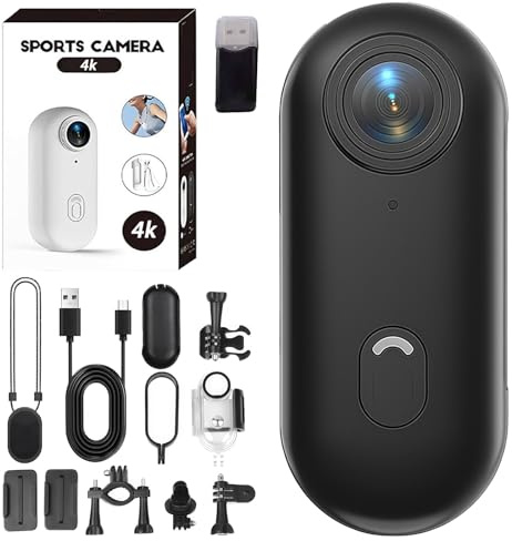 Pov Capture Pro, POV Pro 4k Camera, 2026 NEW 128GB Pocket Thumb Action Camera, 360° Rotation Portable Wearable Mini Action Cam, for Bike Cycling, Vlogging (Black 4K,64G Standard)