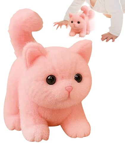 Genérico Realistische Katze, Kätzchenroboter, interaktives Spielzeug zum Mischen und Gehen für Kinder, Erwachsene und Haustiere, lustige Spielsimulation
