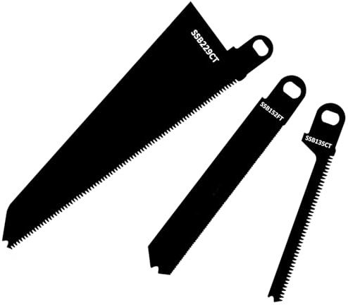 3pcs Reciprocating Saw Blades Set, Professional Scorpion Saw Blades for Wood, Metal, Plastic Cutting, Premium Steel Saws Blades for Black Decker Scorpion Saws
