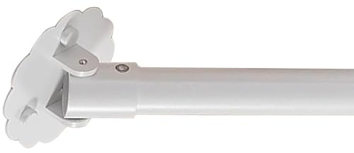 Asta per tenda da bagno regolabile con rotazione a 180°, antiscivolo, in acciaio inox, decorativa, per bagni moderni, durevole ed elegante