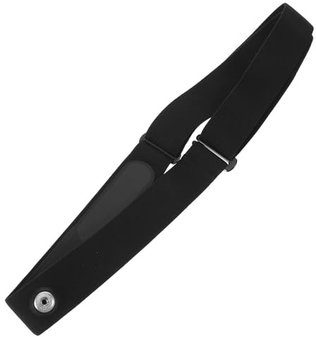 Healvian Cintura Toracica Regolabile in Silicone Nero per Cardiofrequenzimetro da Corsa Fascia Resistente e Confortevole per Monitoraggio Battito Durante Allenamenti Indoor e Outdoor