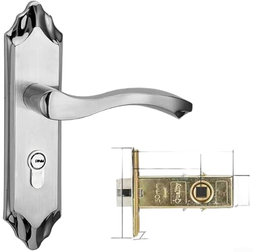 Serrure de porte intérieure de salle de bain en acier inoxydable 304 mécanisme à languette unique optimisé pour un fonctionnement silencieux et stable de la porte