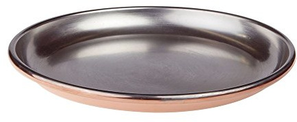 Pentole Agnelli COCU15836 Linea Rame Liscio Stagnato a Mano Vassoio Piatto Ostriche, 36 cm