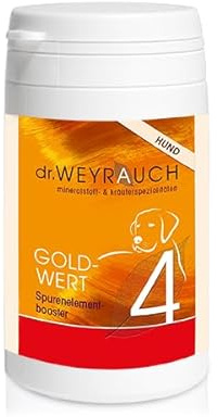 Dr. Weyrauch Nr. 4 Goldwert | 60 Kapseln | Ergänzungsfuttermittel für Hunde | Mit Spurenelementen