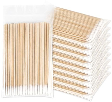 Fenshine 1000 Count Microblading Cotton Swab, Cotton Swabs Pointed Tip, Cotton Swabs Wood Sticks, Cotton Tipped Applicator, Tattoo Permanent Supplies (1000pcs)
