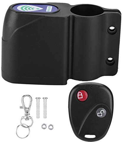 Anti-Theft Bike Lock, Universal Cycling Security Lock Wireless Remote Control Bicycle Alarm Bike Alarm Vibration Motion Sensor with Remote Control for E-Bike, Motorcycle, Scooter, Cart, Trailer