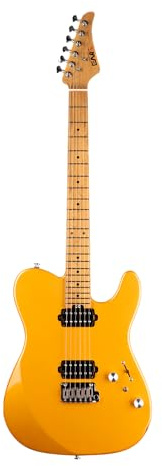 EART Guitars T-380 Tele Modern Humbucker Pickups Double Coil Split Two Point Tremolo Bridge Telecaster Solid Body E-Gitarren