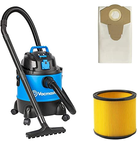 Vacmaster Aspirateur Humide 1250W 20L + Sacs à Poussière Universels 20 L + Filtre pour Aspirateurs de 15 à 60 L