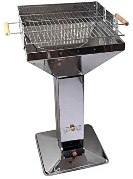 Bilderrahmen Neumann Griglia a carbone Kingsale, griglia a colonna in acciaio inossidabile, griglia da giardino, griglia a imbuto