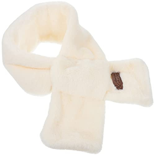 LIFKOME Plüsch Kreuzschal Halswickel Warm Pelziger Winterkragenschal Weiß Für Ski Snowboard Outdoor Alltag
