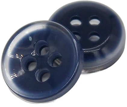 30 Stück niedliche helle Hemdknöpfe aus Kunstharz für Kleidung, Uniform, Anzug, Kragen, Bluse, D Blau, 9mm 30 Stück