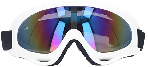 Leapiture Hundesonnenbrille, Haustierbrille, Augenschutz, Winddicht, Bunte Gläser Für Starkes Licht, Hundeschutzbrille Für Große Rassen(Weiss)