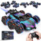 Mamowla RC Stunt Car, Remote Control Cars Toys for Boys, 6WD 2.4 Ghz Remote Control Stunt Car with Spray Mist Music LED Lights, Electric Toy Cars for 4-9 Year Old Boys Kids,Green