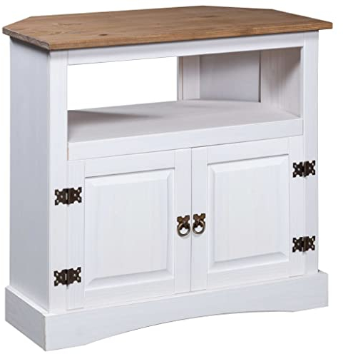 Accent Tables Konsolentisch Mexikanische Kiefer Corona Serie Weiß 80x43x78cm Möbel