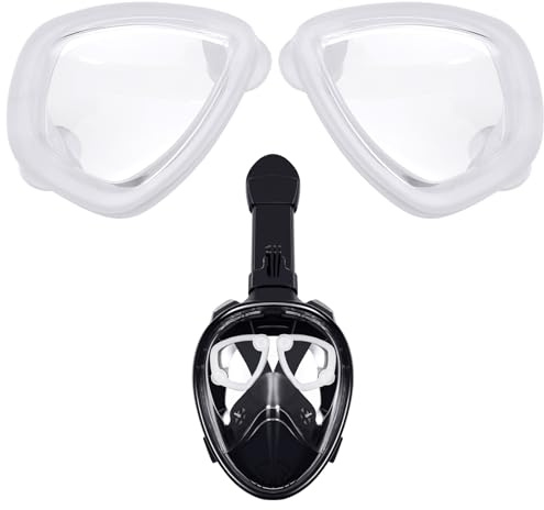 Negative Optiken für Schnorchelmaske, Brillengläser Sehhilfe für Taucherbrille Erwachsene, Focus Optische Glas für Tauchermaske, für Kurzsichtige | Individuelle Linsen -5.0 Links
