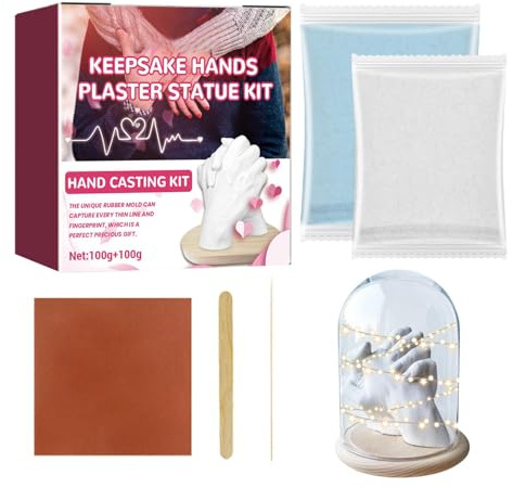 Tuxxjzm Paare Handschmelzen Kits, Hand Gießen Kit Gips Handgießen, Home Hand Gießen Kit Hand Gips Handform, Gips Form,Home Decoration Geschenk für