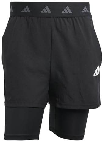 adidas Herren Gym+ 2in1 Shorts, Black/Black, S