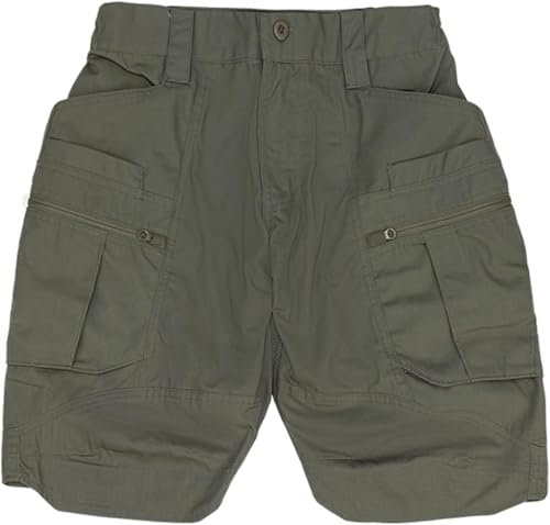 PBTMCD Taktische Herren-Trainingsshorts Mit Mehreren Taschen, Outdoor-Jogging-Kampf-Jagd-Shorts, Lässige Camouflage-lose Shorts, Elastische Taille(Od,XL)