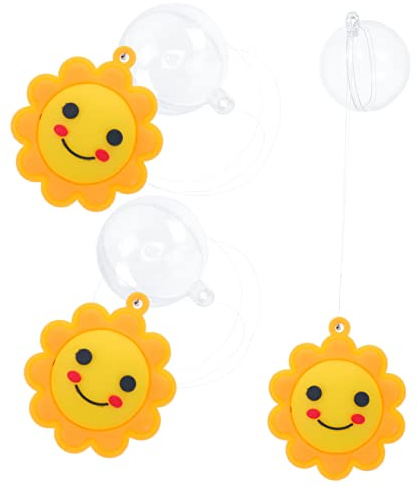 BESPORTBLE 3 Pièces Aquarium Flottant Suspendu Air Tasses Appât Modèle roulettes Ornements D'aquarium Flottants Accessoires Tourbe Décoration De Nage De Poisson Sphaigne Gel Caoutchouc Souple