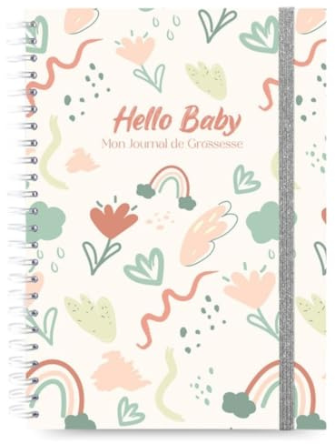 WOMEN WARRIORS Journal de Grossesse A5 Hello Baby - Carnet de Maternité Hebdomadaire pour Chaque Étape de la Grossesse et le Suivi Bébé, Idéal pour Futures Mamans | Happiness