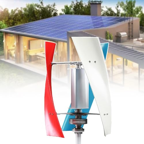Kit de generador eólico de 3000 W CC: aerogenerador Vertical de 3 aspas para Aplicaciones Marinas, de autocaravanas, residenciales y solares híbridas. Solución eficiente de energía renovable