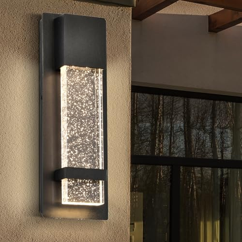 Alighting 12W LED Outdoor Wall Light with Aluminium Body and Bubble Glass