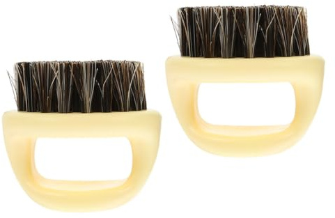 LOORGVEL Bartbürstenset für Männer 2 Stück mit Komfortablem Abs Griff zur Bartreinigung und Styling im Friseursalon und Barber Shop