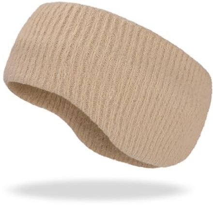 LEHEEYWT Ear Warmers, Thermal Protection Ear Muffs for Women, Fleece Running for Cycling Sports Outdoors (Khaki)