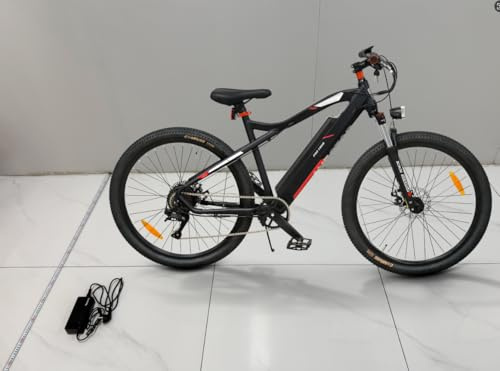 Elektrofahrrad Für Damen Herren Erwachsene Pendler Offroad, 250W Motor MountainBike Mit 36V 13Ah Abnehmbarem Akku, 29 Zoll City Pedelec, 9 Gang Schaltung, Federgabel, Alurahmen, Scheibenbremse (rot)