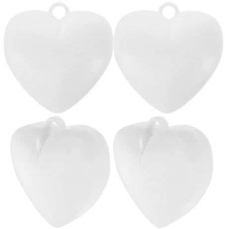 Cabilock Pesas para Globos de Helio en Forma de Corazón, Juego de 4 Unidades, Pesos Decorativos Reutilizables para Fiestas, Cumpleaños, Bodas y Eventos Obsequios