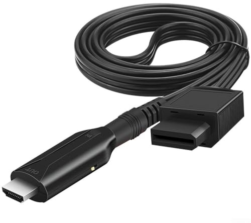 Cavo convertitore video HD per console Wii – Adattatore intrecciato in TPE da 1 m che supporta l'uscita Full HD 720P/1080P, configurazione plug-and-play per TV e monitor
